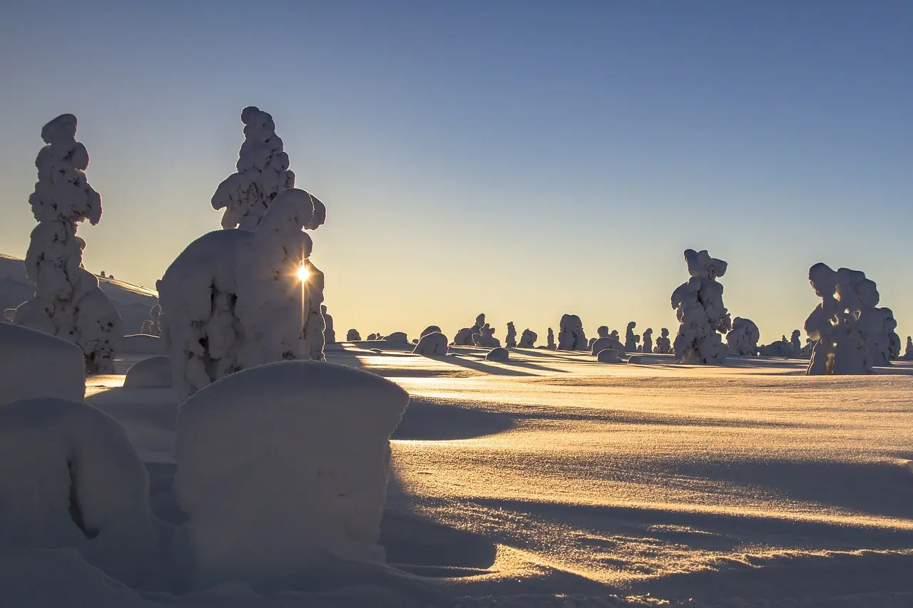Landschaft im Winter Finnland