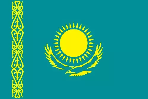 Flagge von Kasachstan 