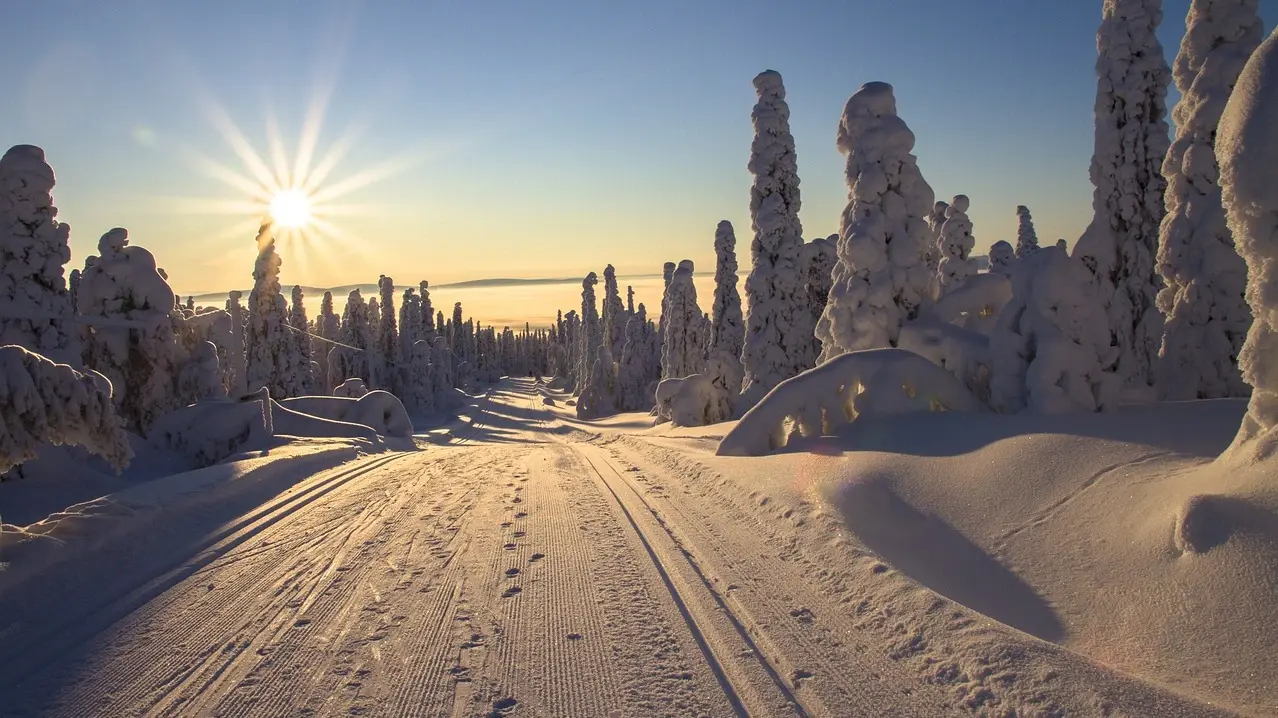 winterliche Landschaft Finnland