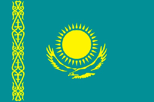 Flagge von Kasachstan 