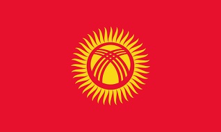 Kirgistan Flagge Flagge von Kirgistan