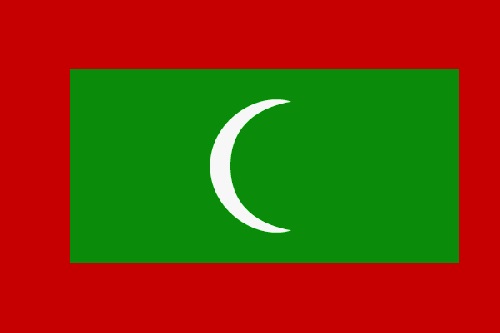 Flagge von den Malediven 