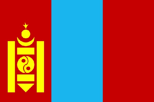 Mongolei Flagge Flagge der Mongolei